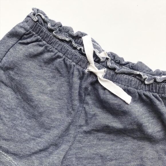 H&M blue stripe cotton shorts EUC 12-18 months - Picture 2 of 4